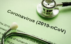 Coronavirus 2019-nCoV or Wuhan pneumonia virus and stethoscope.