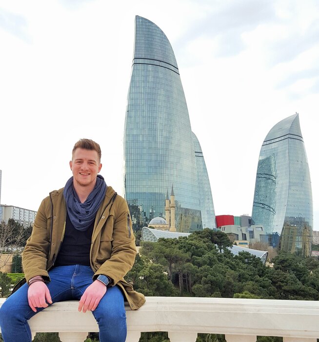 Christopher in Baku, Azerbaijan