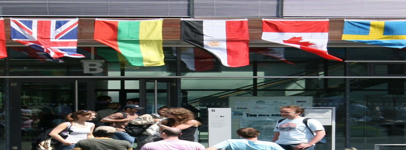 Flag displays during International Week