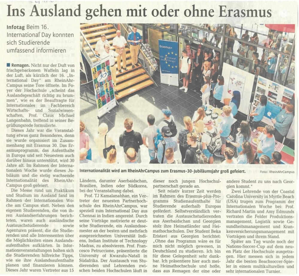 Bericht Rhein Zeitung 17.06.2017
