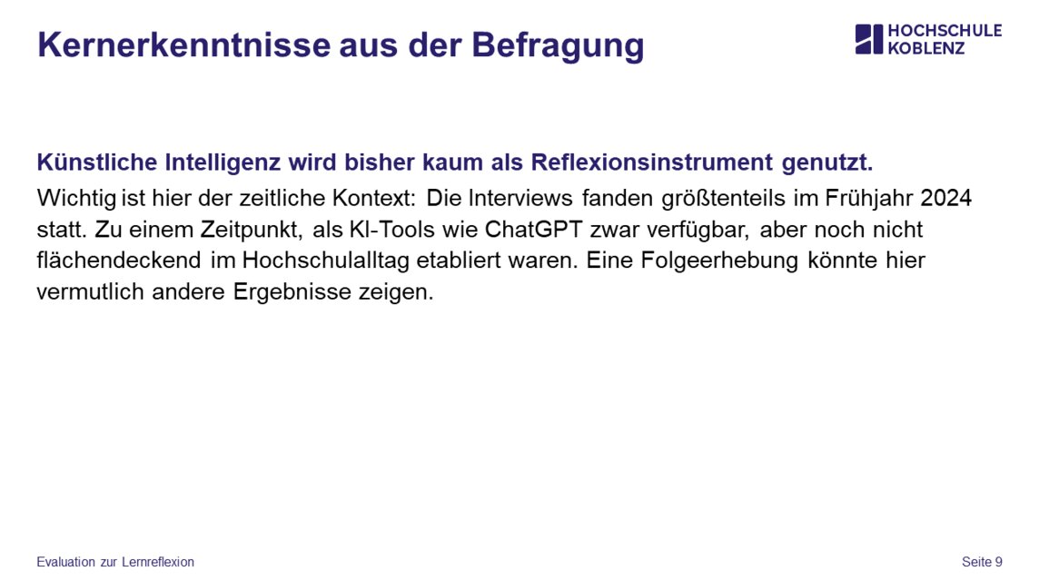Evaluation Lernreflexion Folie 9