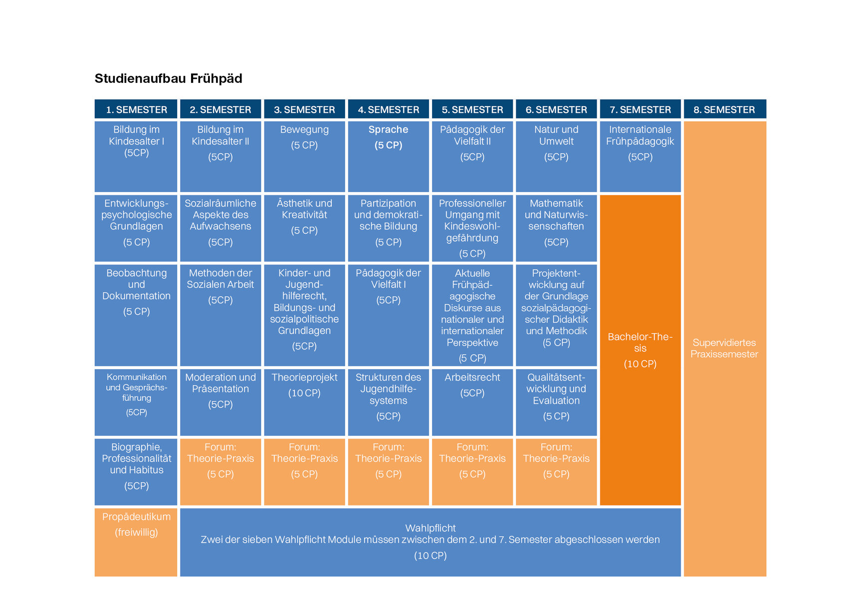 Studienaufbau FrühPäd