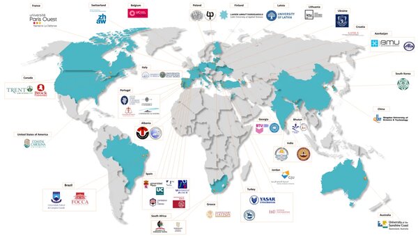 World Map of Partner Universities