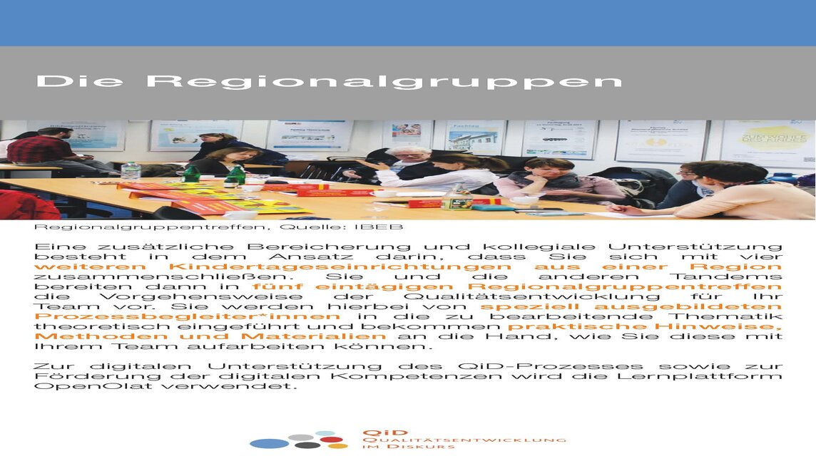 QiD-Flyer - Die Regionalgruppen