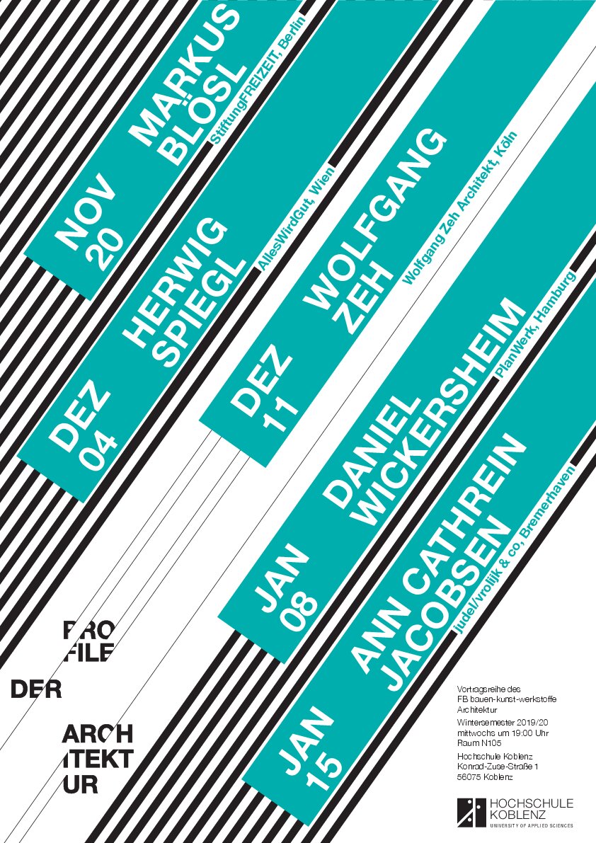 Plakat Vortragsreihe Profile der Architektur