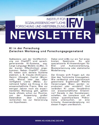Titelbild des IFW-Newsletter SoSe 2026