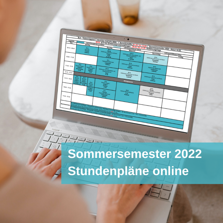 Computerbildschirm mit Stundenplan