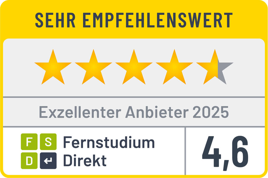 zu den Bewertungen auf dem Onlineportal Fernstudium Direkt
