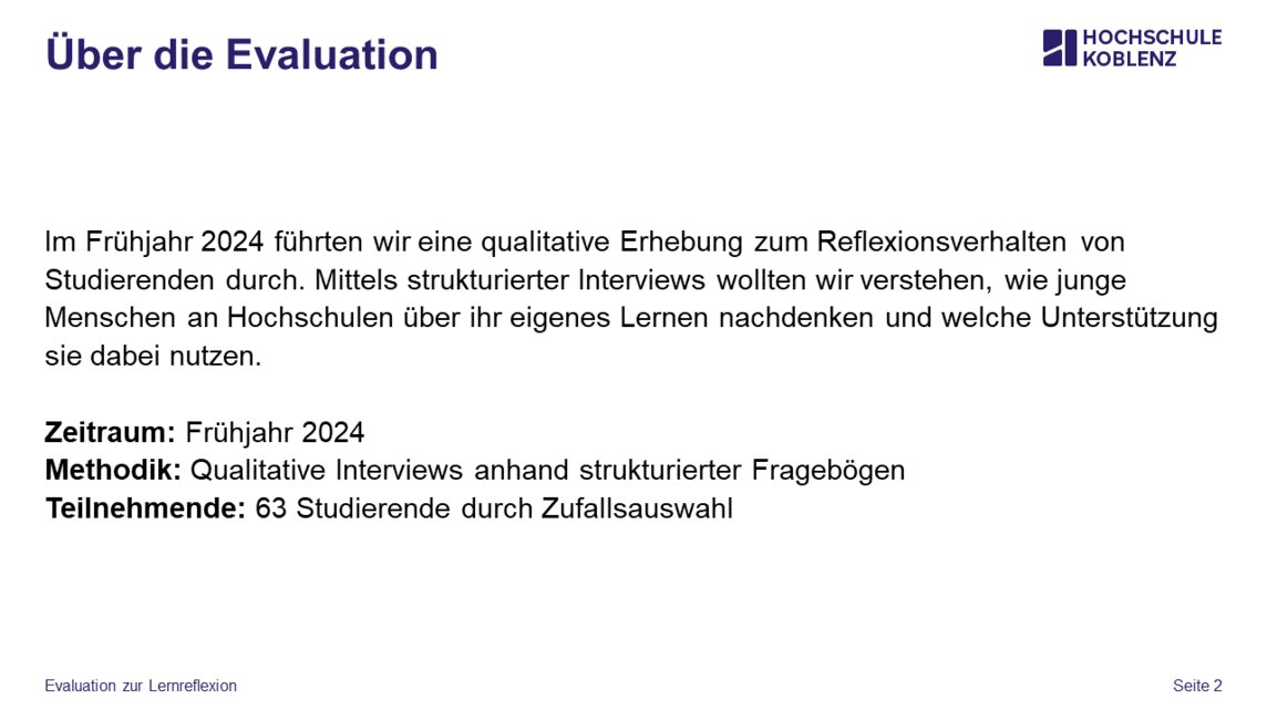 Evaluation Lernreflexion Folie 2