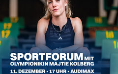 Olympionikin Majtie Kolberg zum Sportforum am RheinAhrCampus