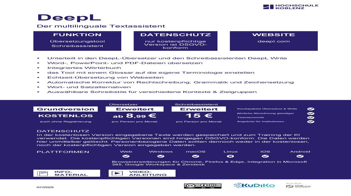 Tool-Steckbrief DeepL