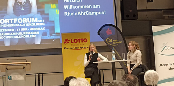 Majtie Kolberg beim Sportforum am Campus Remagen 