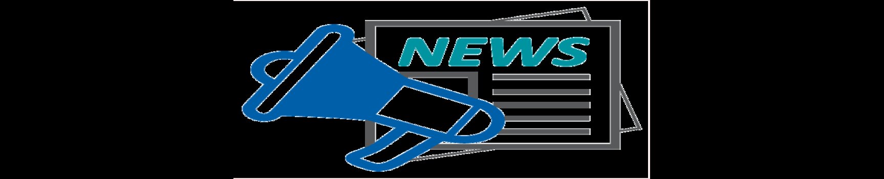 Ein elektisches Megafon hinter dem ein Blatt mit der Schrift NEWS hervorschaut.