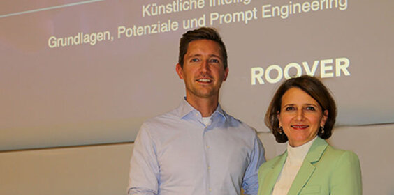 Prof. Dr. Julia Daecke und Oliver Breuker am Campus Remagen