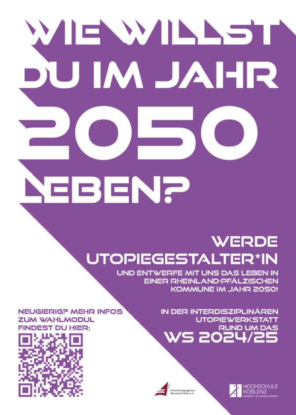 Informationsplakat zur Utopiewerkstatt 2024
