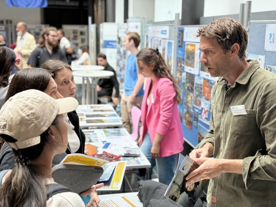 International Day Conversation at a Specific Stall.
