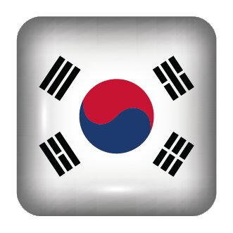 Flagge von Sued Korea