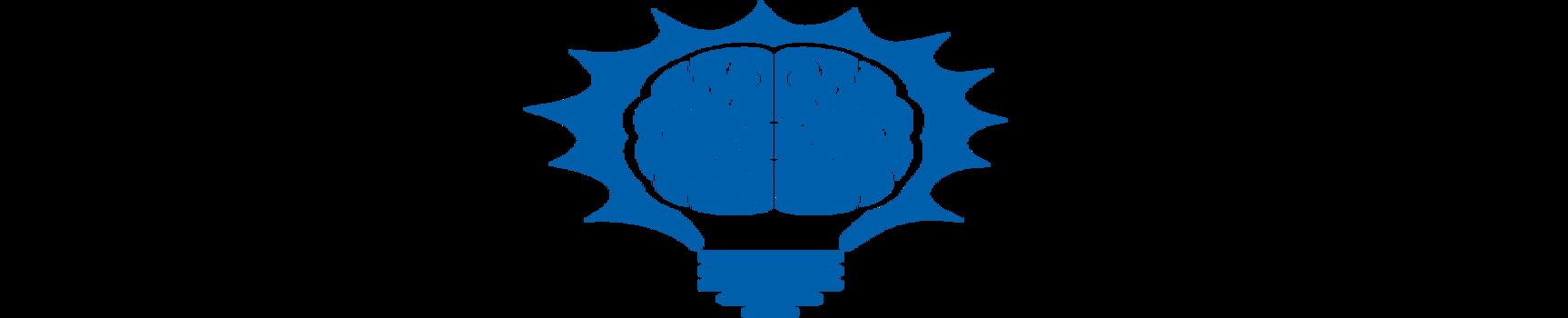 Eine leuchtende Glühlampe in der sich ein menschliches Gehirn befindet.