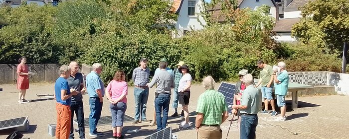 Teilnehmer:innen beim PV-Workshop