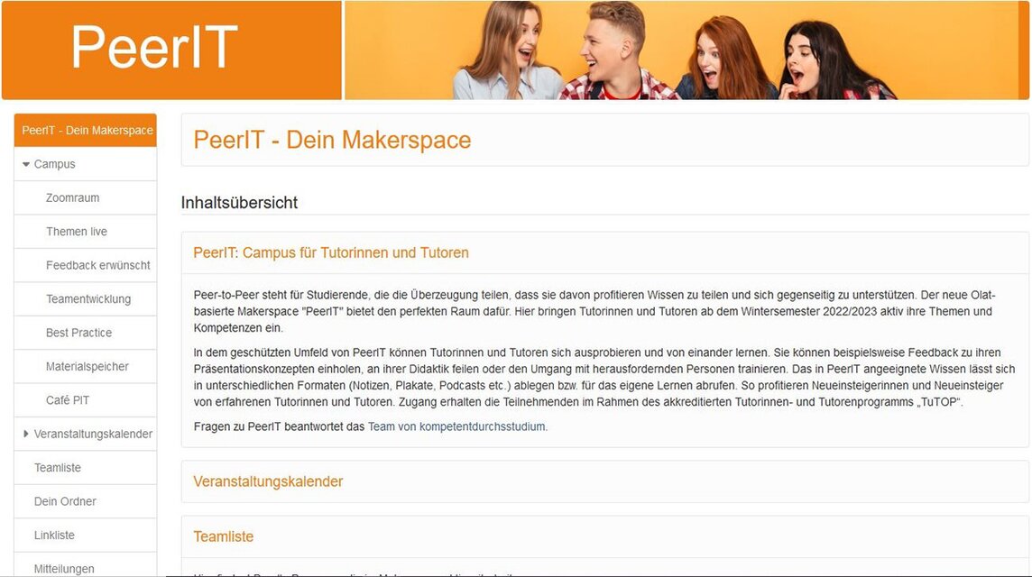 Screenshot Olat-Kurs "PeerIT"