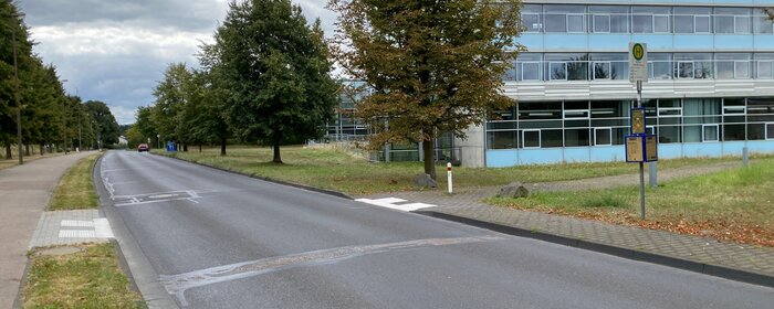 Barrierefreier Straßenübergang am Campus Remagen