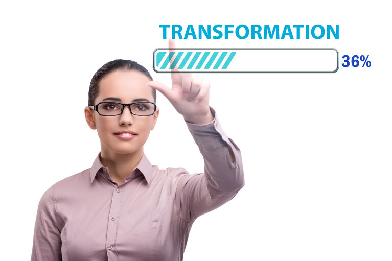 Concept of corporate business transformation