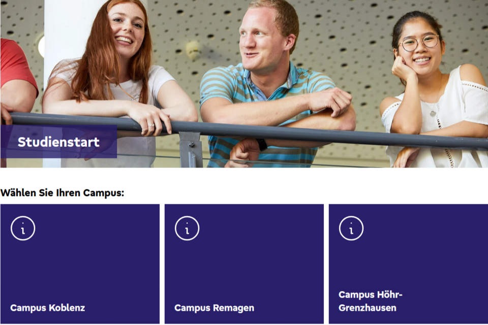 Zur Seite Studienstart mit den Infos für Erstsemester