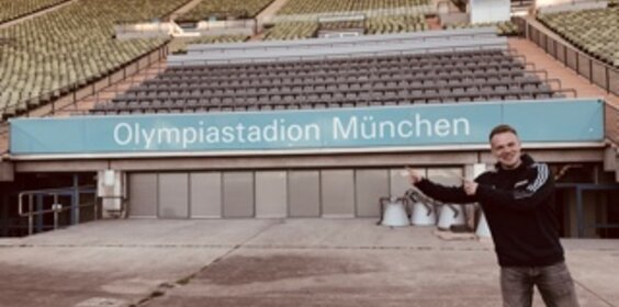 Patrick Hüffel im Münchener Olympiastadion