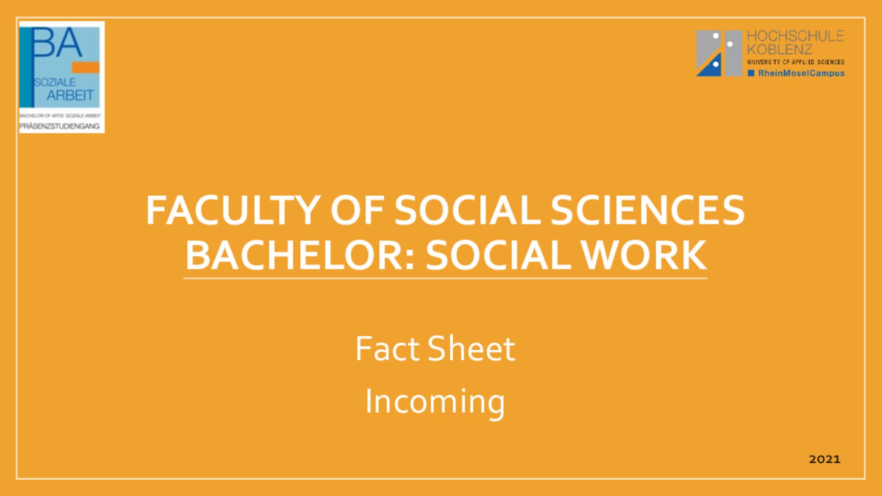 Social Work Informations about the Bachelor