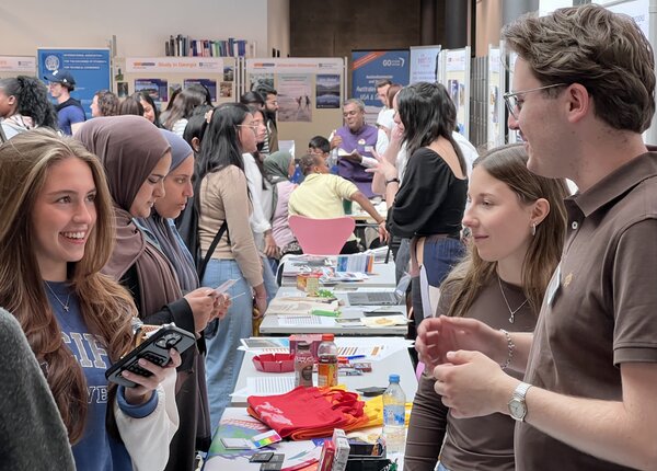 Discussion at Study in Australia Stall