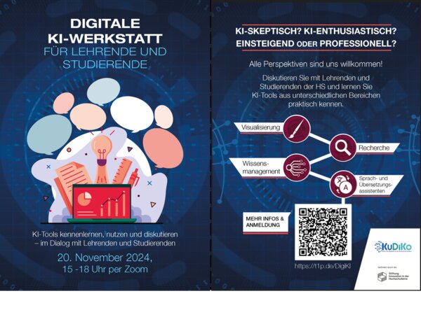 Flyer der Veranstaltung "Digitale KI-Werkstatt!