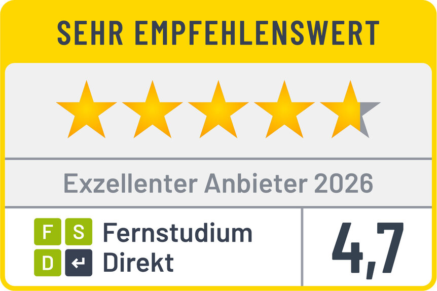 zu den Bewertungen auf dem Onlineportal Fernstudium Direkt