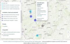 Auszug aus der Virtuellen Landkarte des Kompetenznetzwerks "Wissenschaft für den Wiederaufbau"
