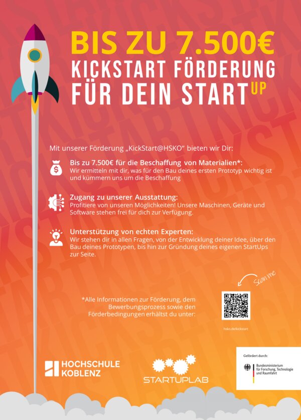 Plakat zur KickStart-Förderung