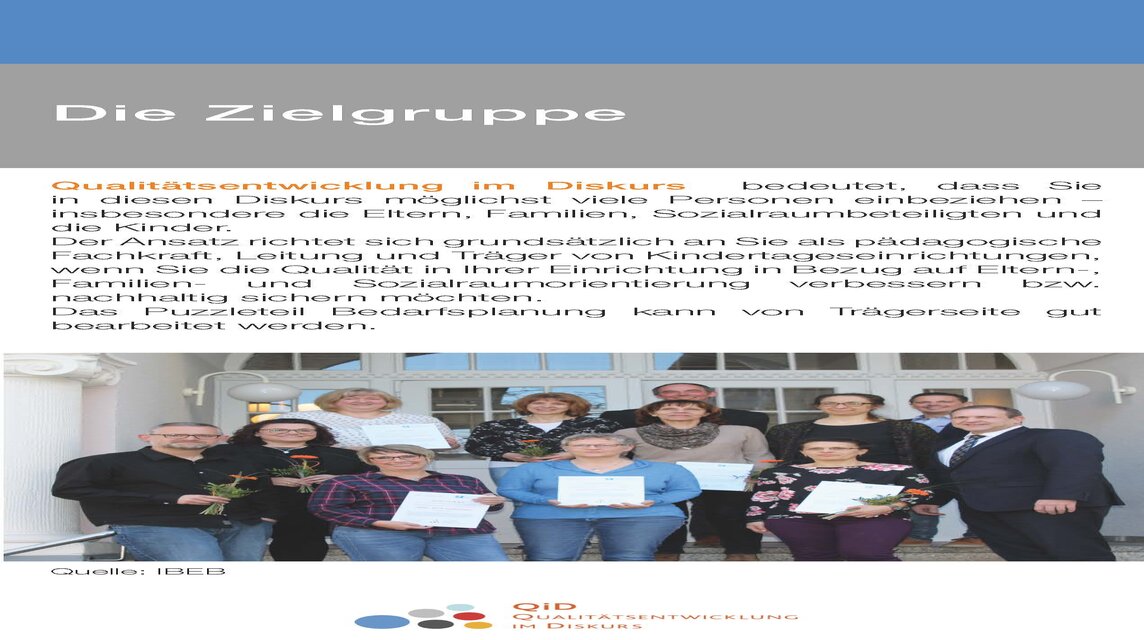 QiD-Flyer - Die Zielgruppe
