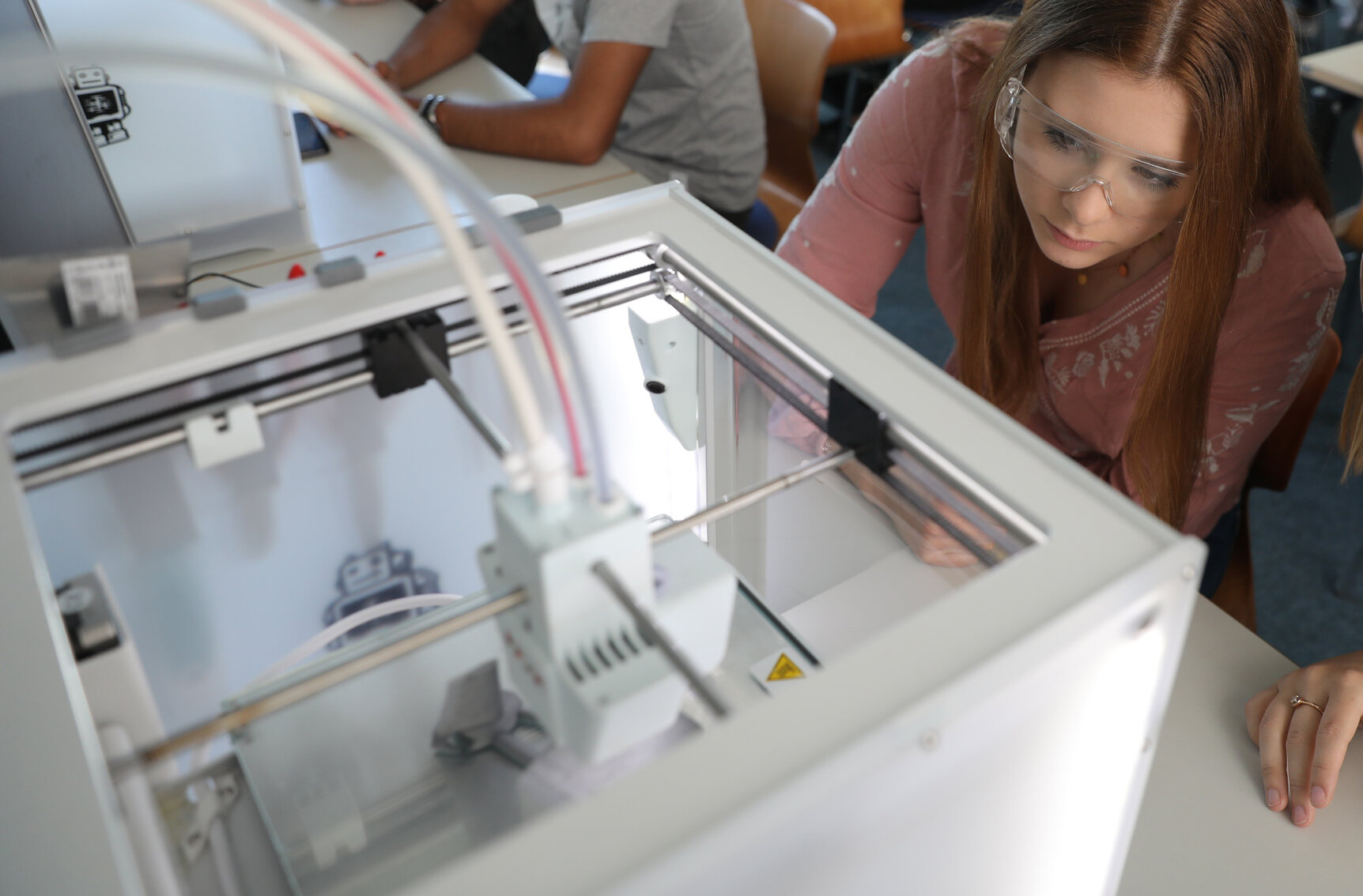 Studentinnen 3-D-Druck