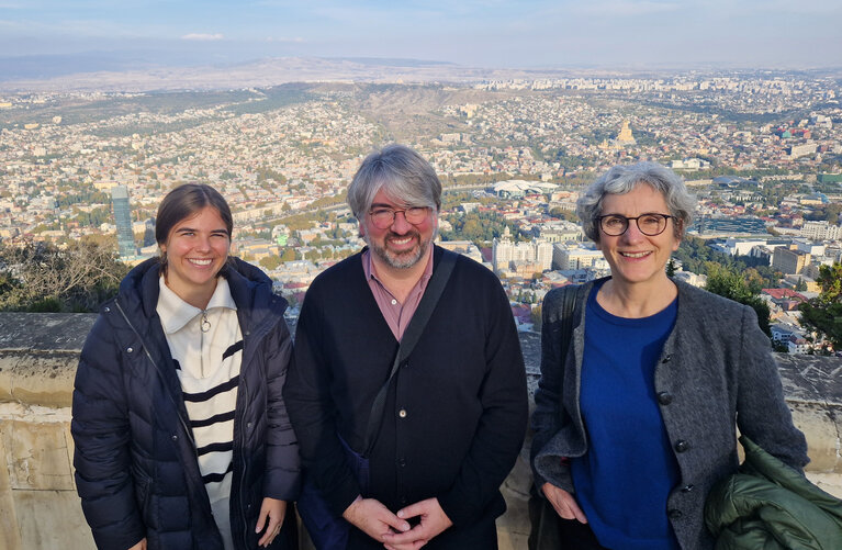 Prof. Ganseuer, Prof. Stülb und Pia Sasse zum Besuch in Albanien