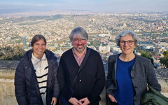 Prof. Ganseuer, Prof. Stülb und Pia Sasse zum Besuch in Albanien