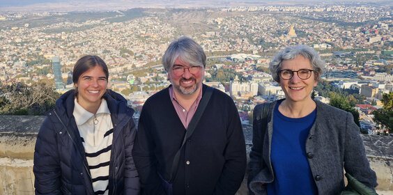 Prof. Ganseuer, Prof. Stülb und Pia Sasse zum Besuch in Albanien