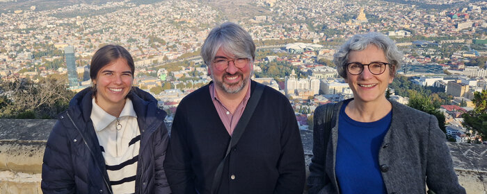 Prof. Ganseuer, Prof. Stülb und Pia Sasse zum Besuch in Albanien