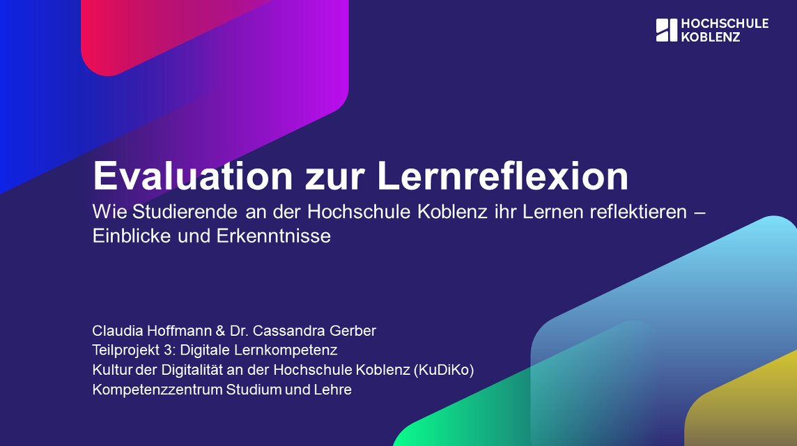 Evaluation Lernreflexion Folie 1