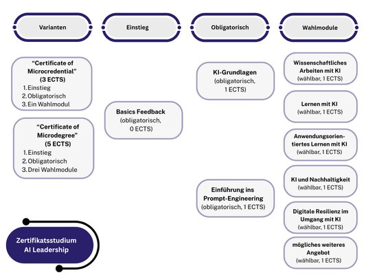Schaubild: Nano Degree/Zertifikatsstudium „AI Literacy“