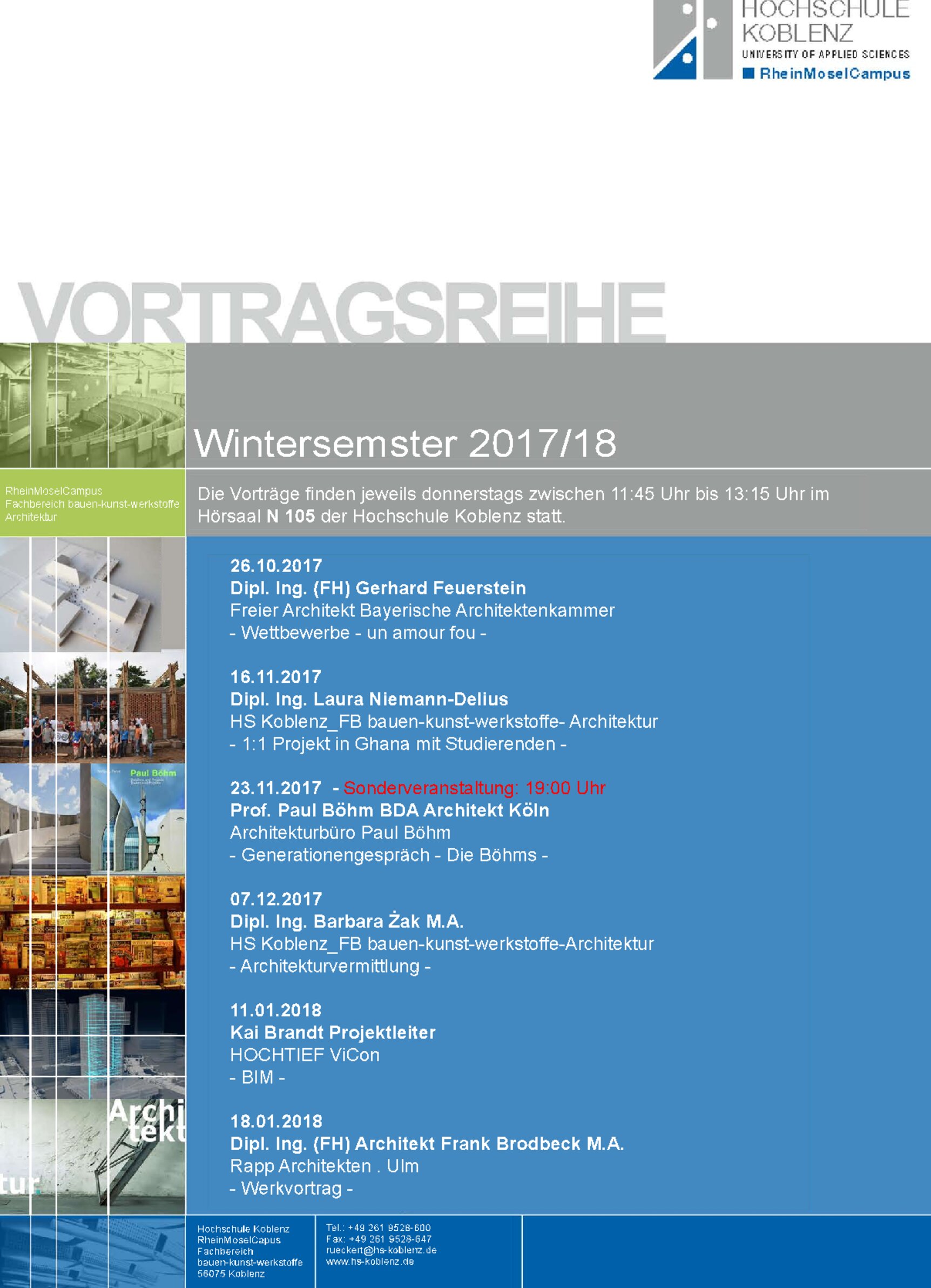 Plakat Vortragsreihe Wintersemester 17/18