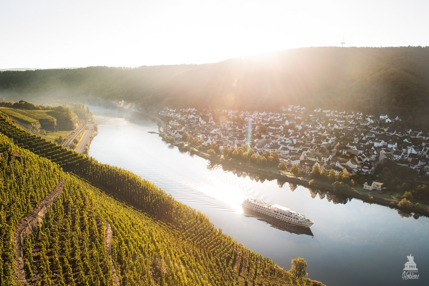 [Translate to English:] Koblenz von oben